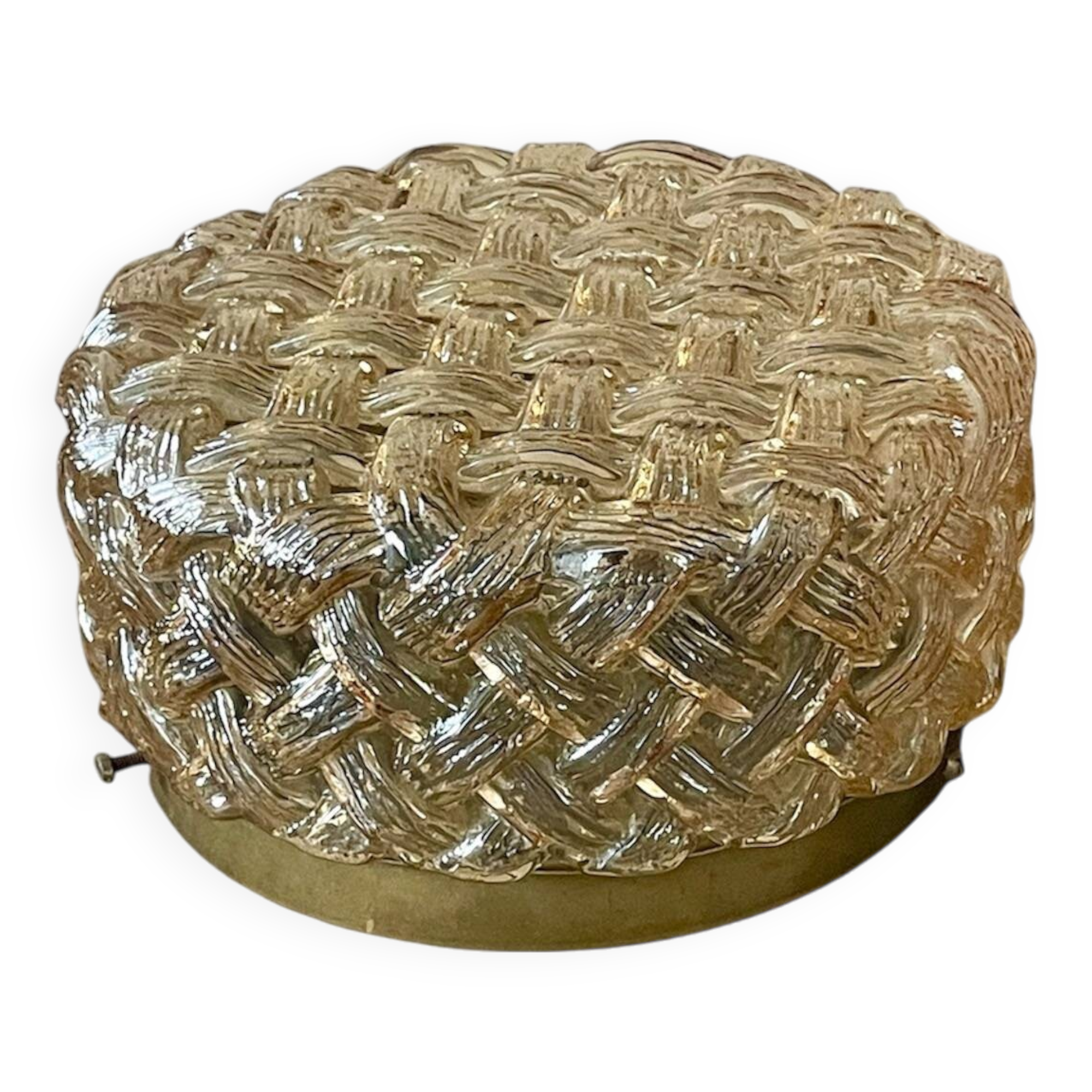 Vintage Amber Glass Wall/Ceiling Light