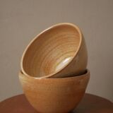 Vintage stoneware ceramic bowls handmade pottery Scandinavian country decoration artisanal manufacturing