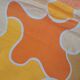 Sheet 2 people puzzle orange seventies 70s vintage