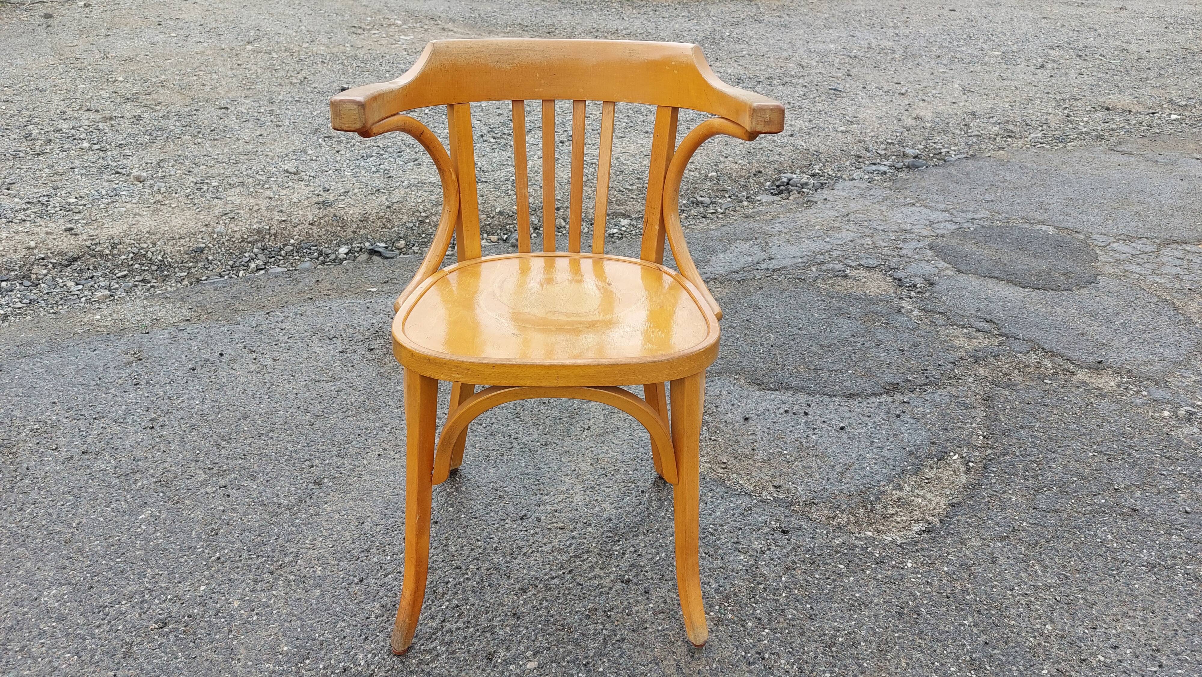 Baumann armchair N°21 in blond beech - 60s