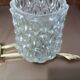 Vintage 1960s glass and brass chandelier from the 50s - 2 branches