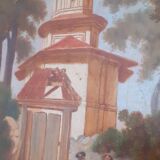 Oil on orientalist panel mid-19th century