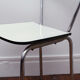 Chaise formica blanc et noir années 70