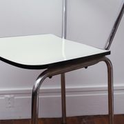 White and black formica chair 70s