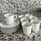 Service of 7 coffee cups + saucers in Limoges porcelain – Haviland –