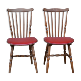 2 chairs Baumann sitting fabrics coated