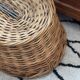 Old rattan and metal basket