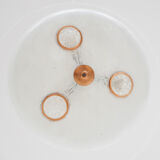 Glass and brass ceiling or pendant light