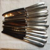 Art Deco silver metal knives