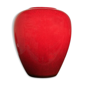 Red ceramic vase