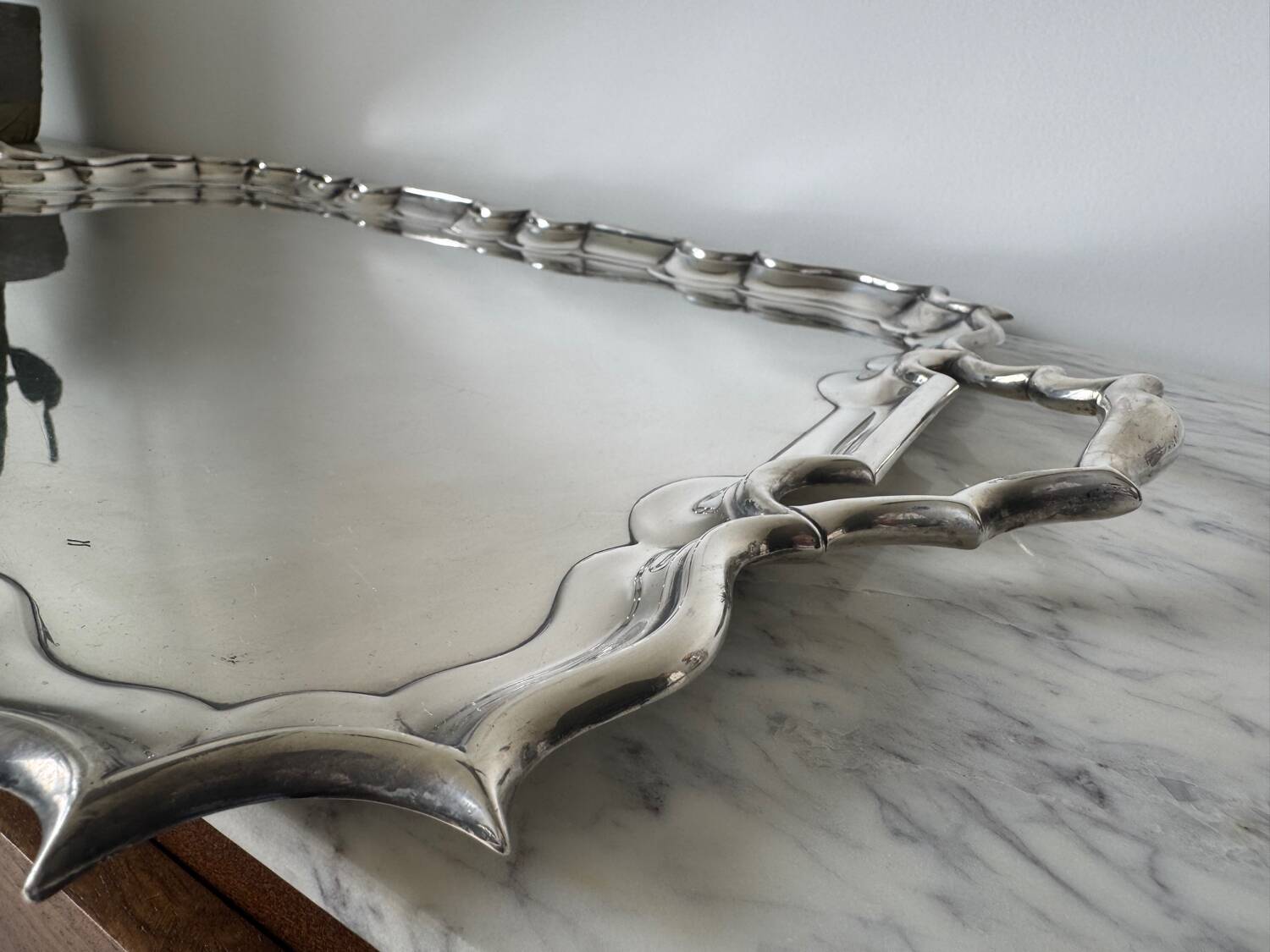 Plateau en argent massif – Thomas Bradbury & Sons – 1896 – 3950gr