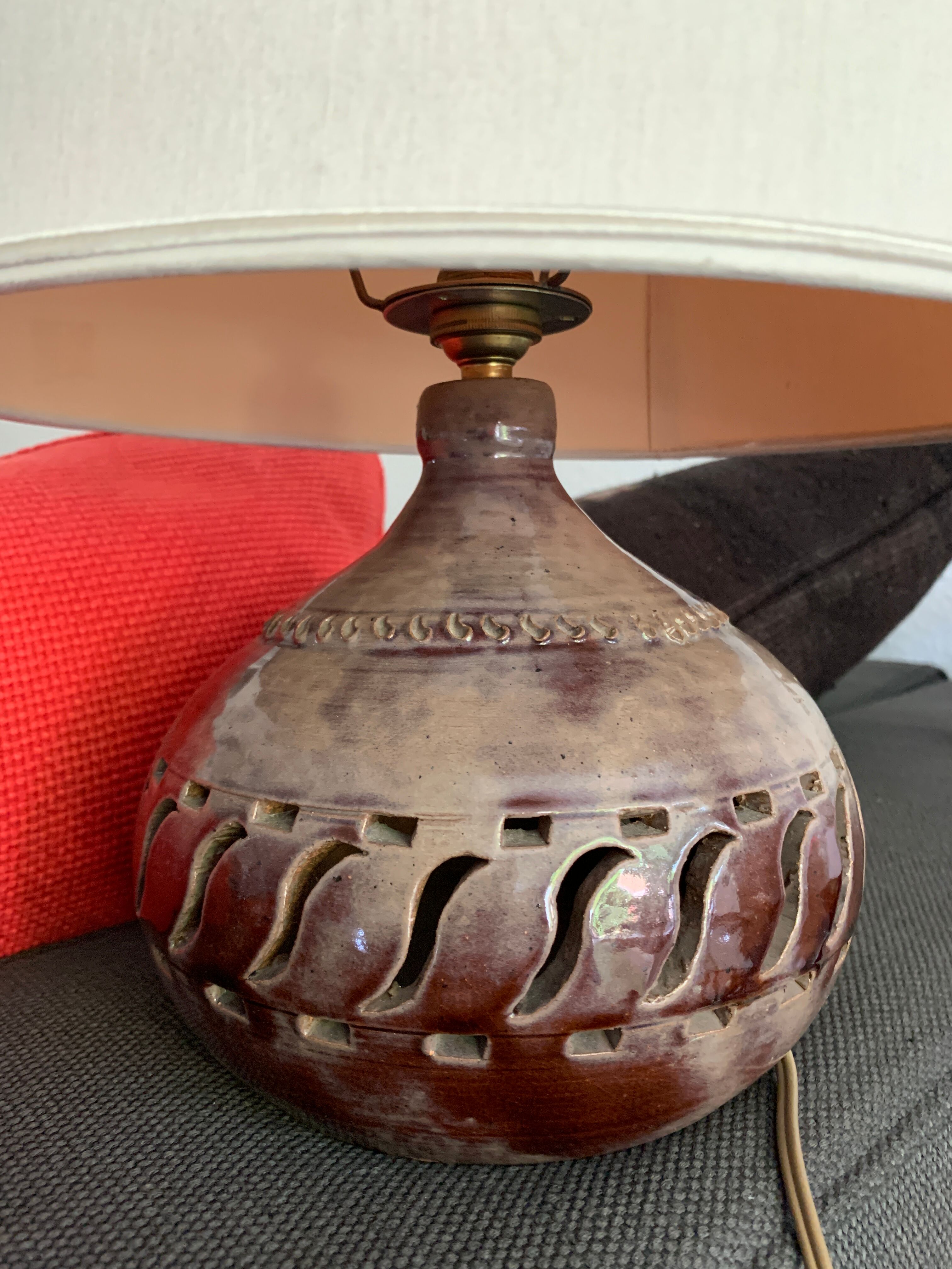 Original openwork ceramic lampshade