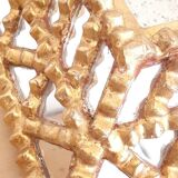 Vintage gilded mirror with glazing beads