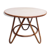 Table basse ronde en rotin
