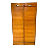 Double curtain filing cabinet