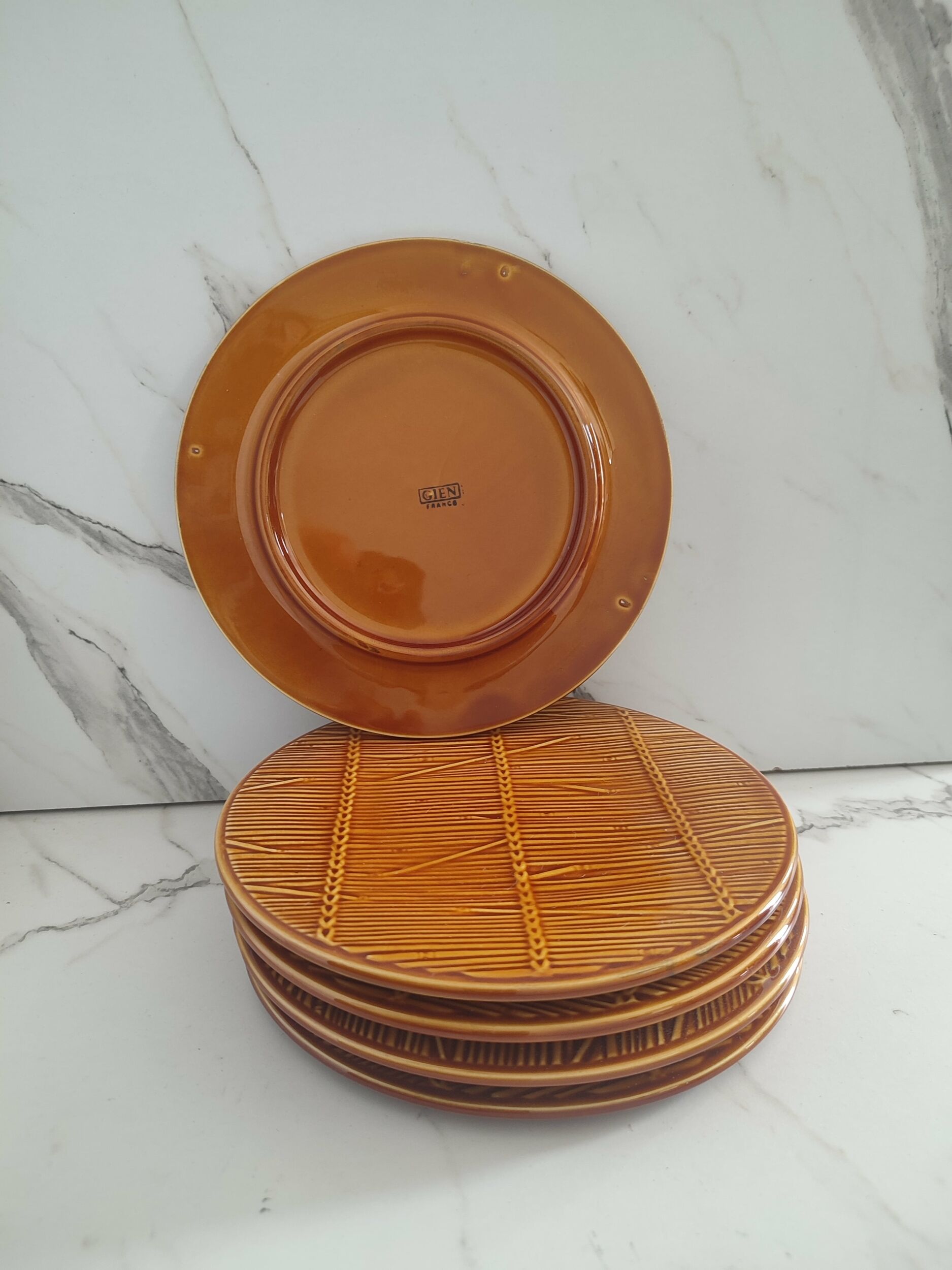 Gien earthenware dessert plates