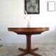 Table ronde extensible années 60
