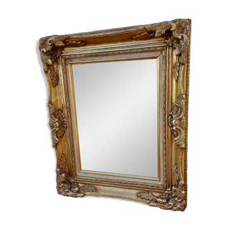 Miroir bois et stuc doré