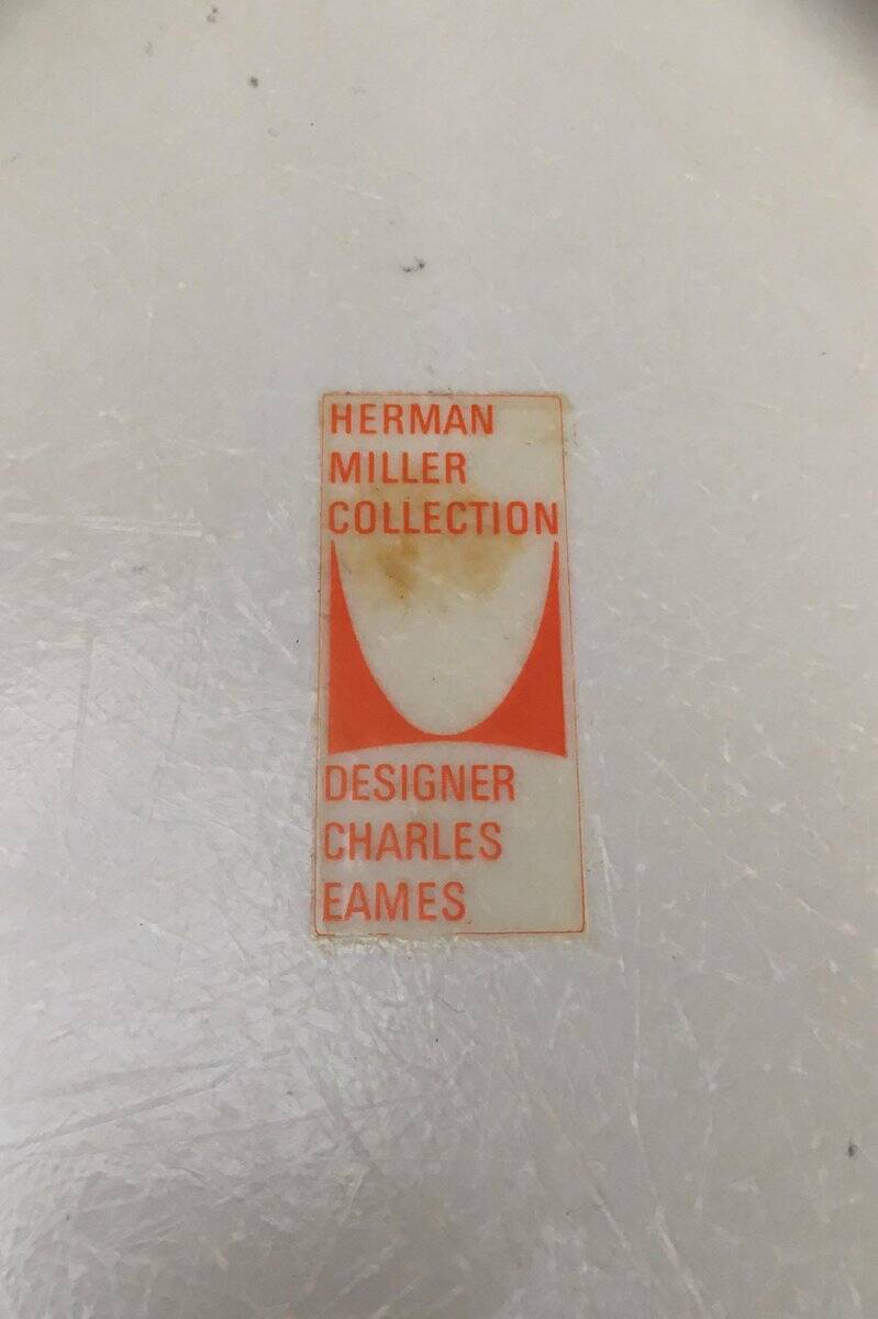 Mid-century fiberglass accent chair set with La Fonda base by Charles & Ray Eames for Herman Miller.