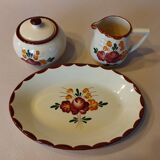 Longchamp Agen model sugar bowl and creamer on tray