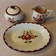 Longchamp Agen model sugar bowl and creamer on tray