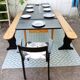 Pair of large wooden benches