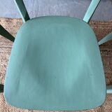 Set of 4 green bistro chairs