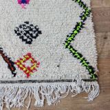 Handmade wool Berber rug 242 X 138 CM