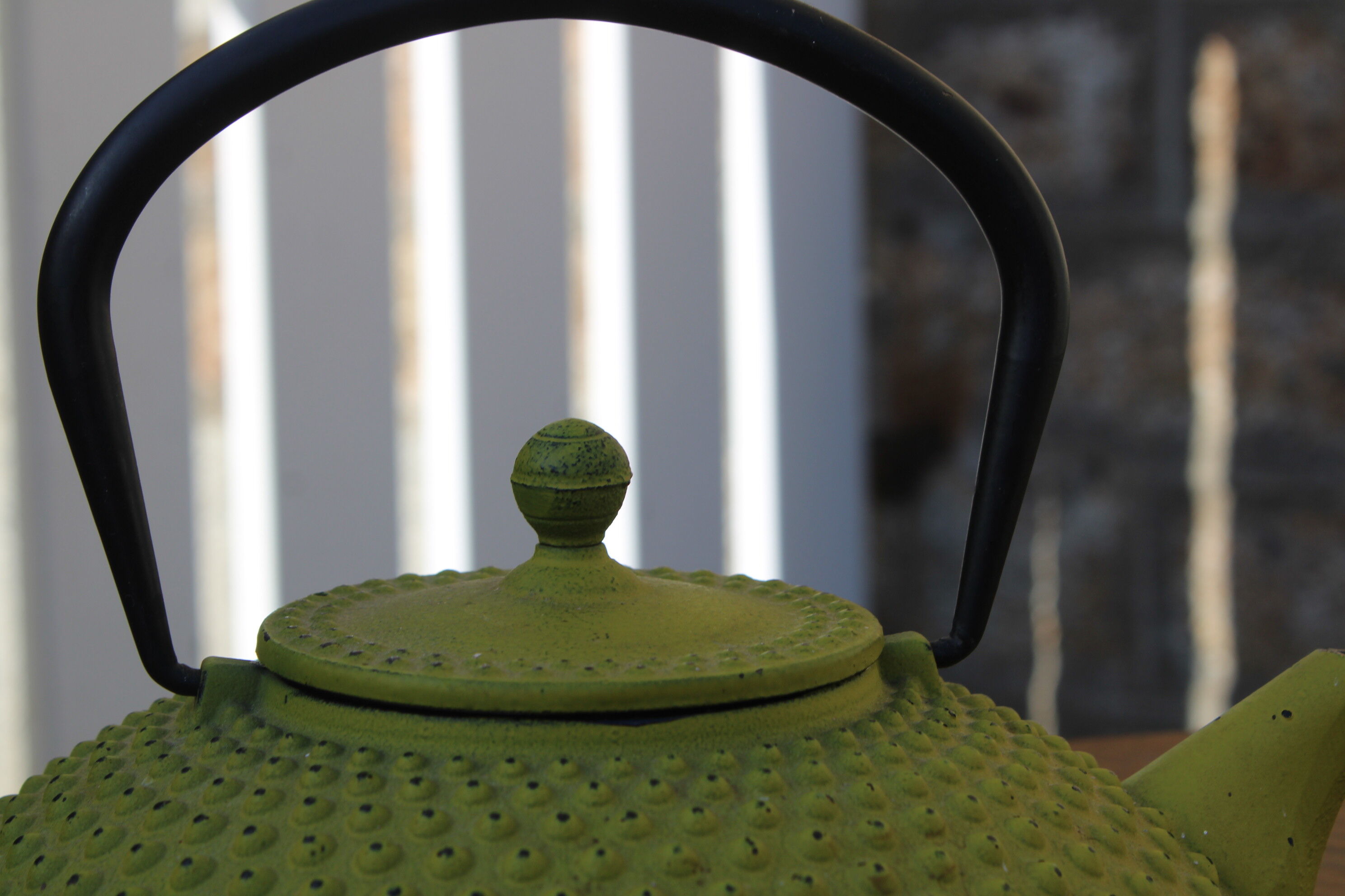 Old cast iron teapot