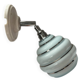 Blue and silver wall light