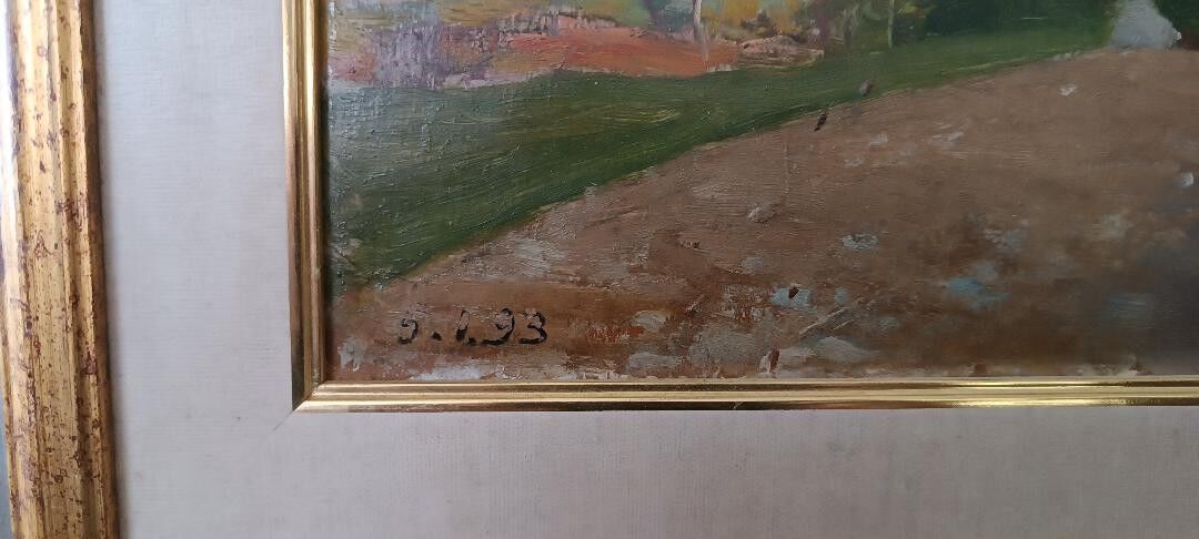 Oil painting on cardboard, dated, unsigned, late 19th century, Italian school.