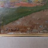 Oil painting on cardboard, dated, unsigned, late 19th century, Italian school.