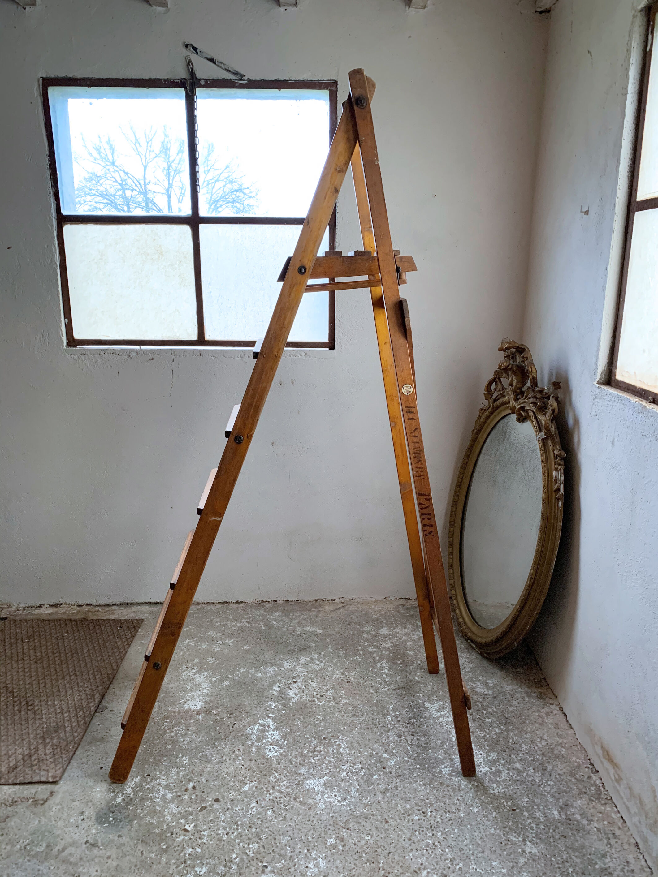 Former Slingsby wood workshop stepladder - 7 steps - english