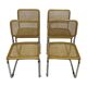 Ensemble de 4 chaises Cesca B32 conçues par Marcel Breuer design fabriqué en Italie