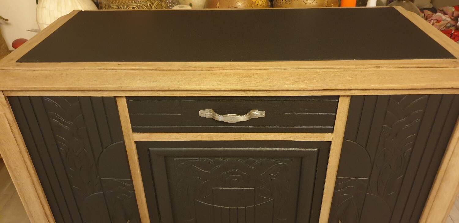 Art deco sideboard in solid oak