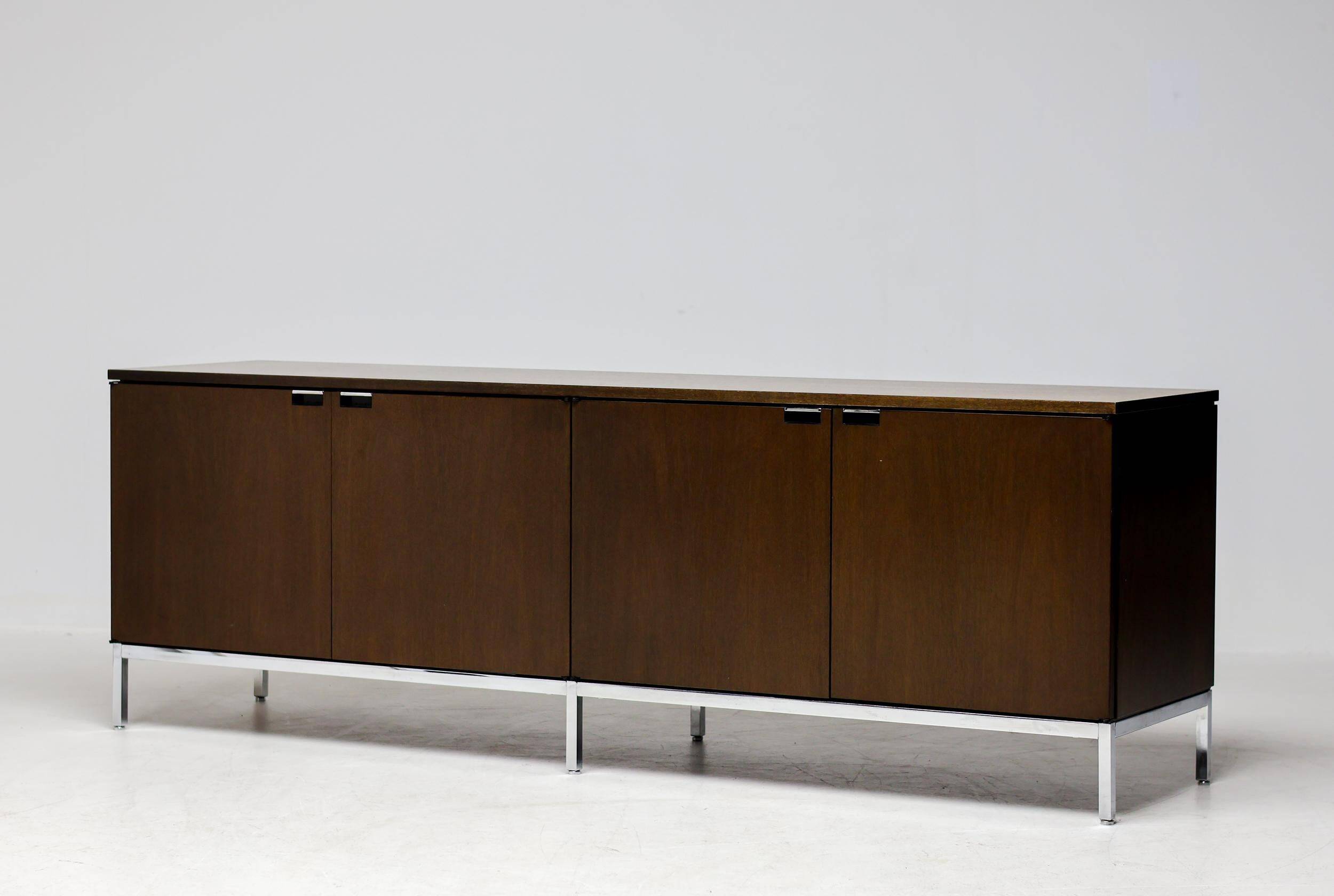 Sideboard in walnut by Florence Knoll Mid Century Modern Executive Boardroom Storage
