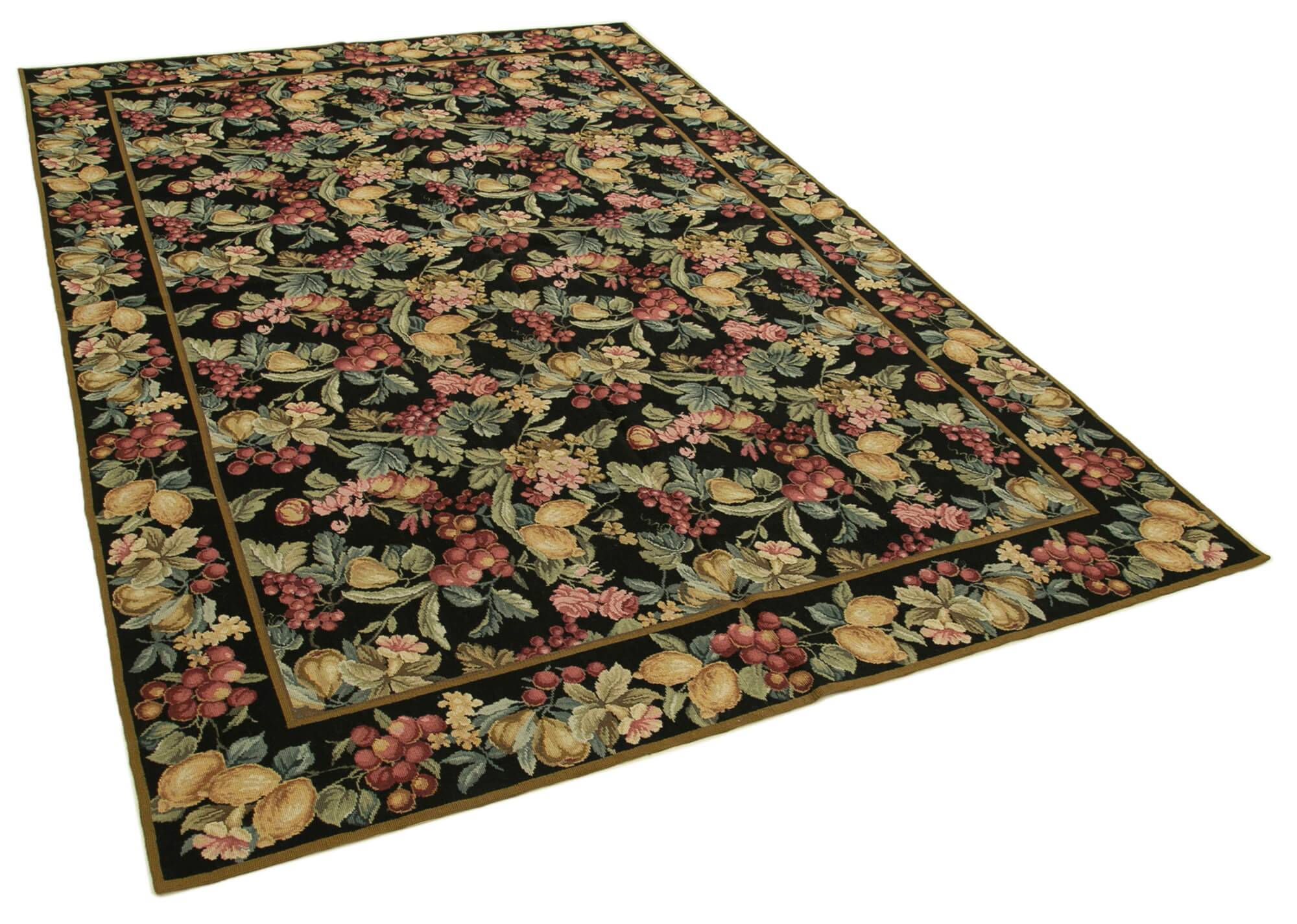 Handmade Vintage Flatweave Needlepoint Kilim 183 cm x 275 cm