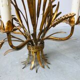 Chandelier ears of wheat in gilded metal, circa 1960