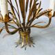 Chandelier ears of wheat in gilded metal, circa 1960