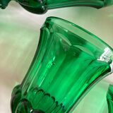 Set of 6 Medicis glasses in green moulded glass