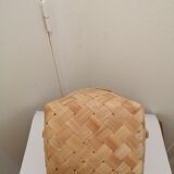 Wooden basket with slats