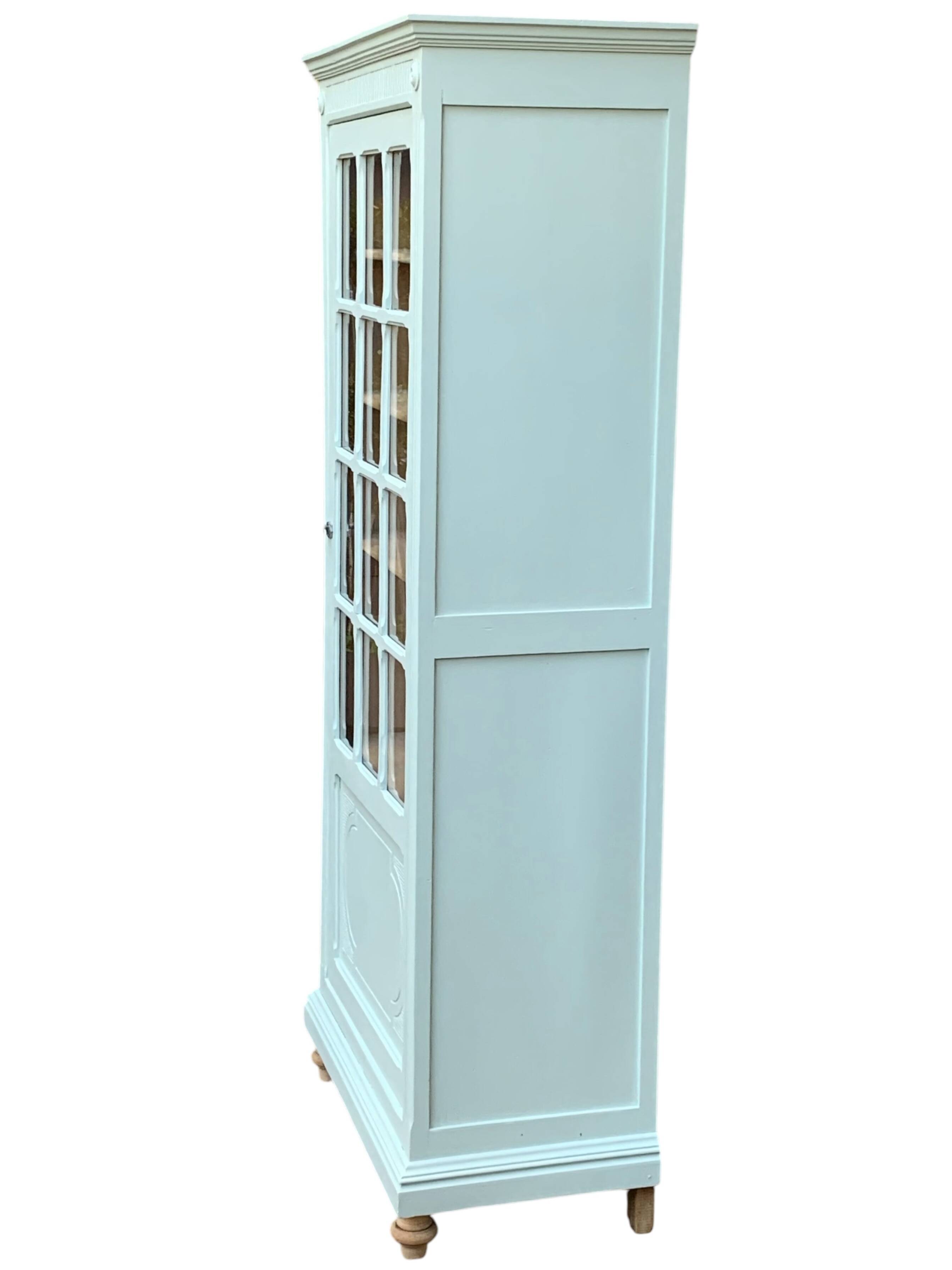 Antique celadon glass Parisian wardrobe H162