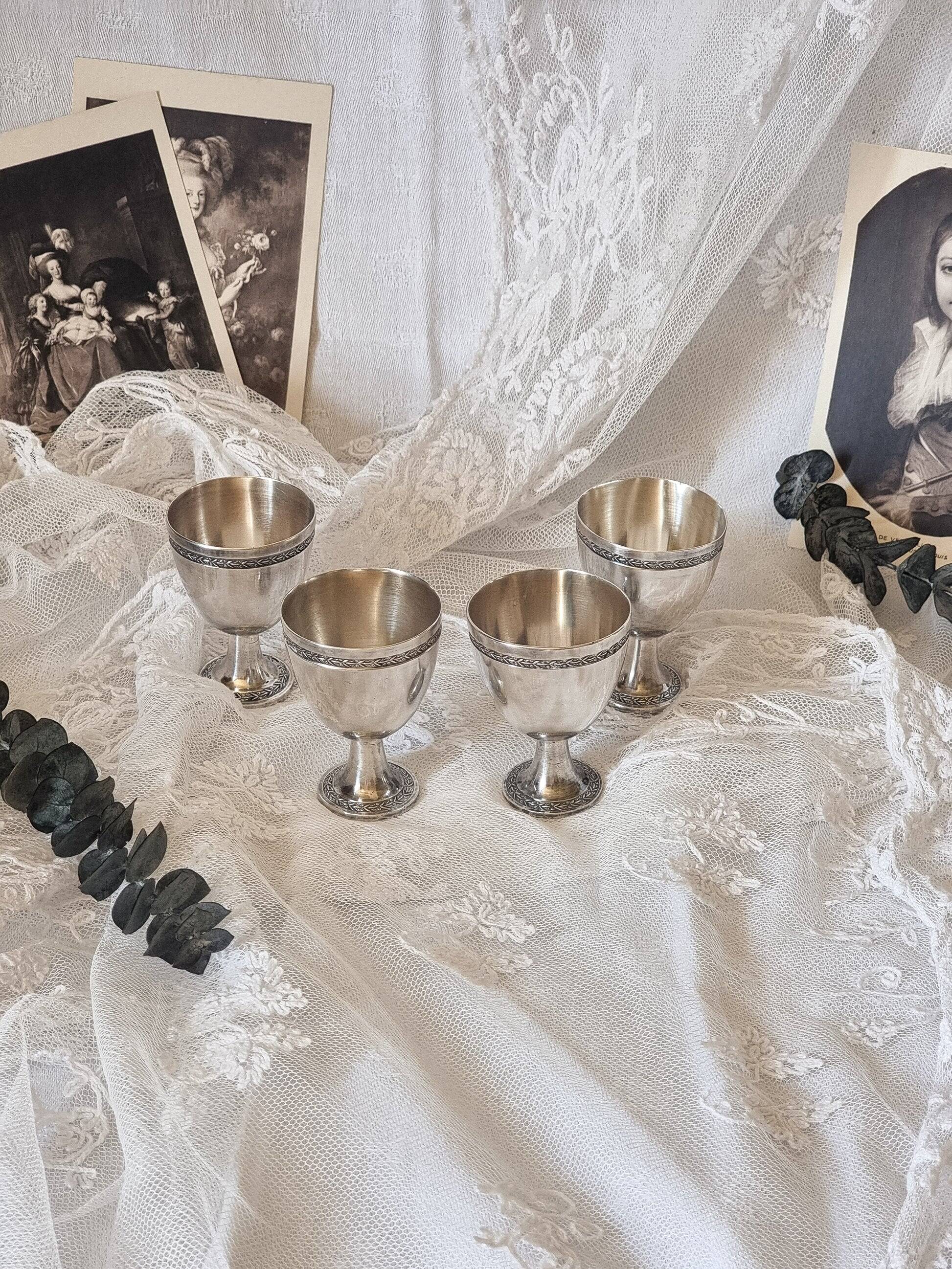 Silver-plated egg cups