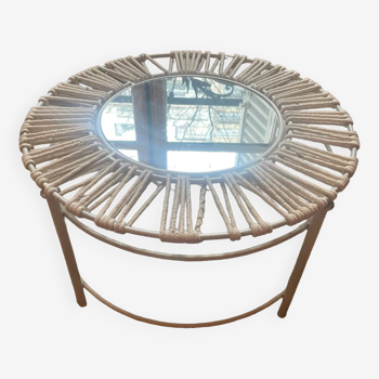 Coffee table with mirror