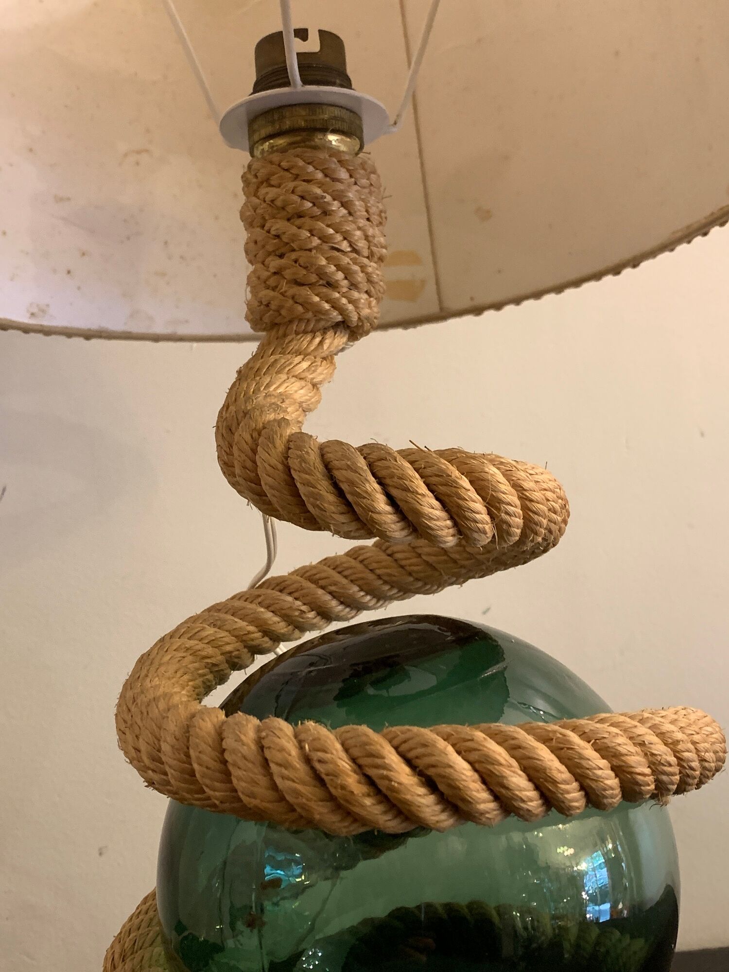 Rope lamp, handmade in the 70s