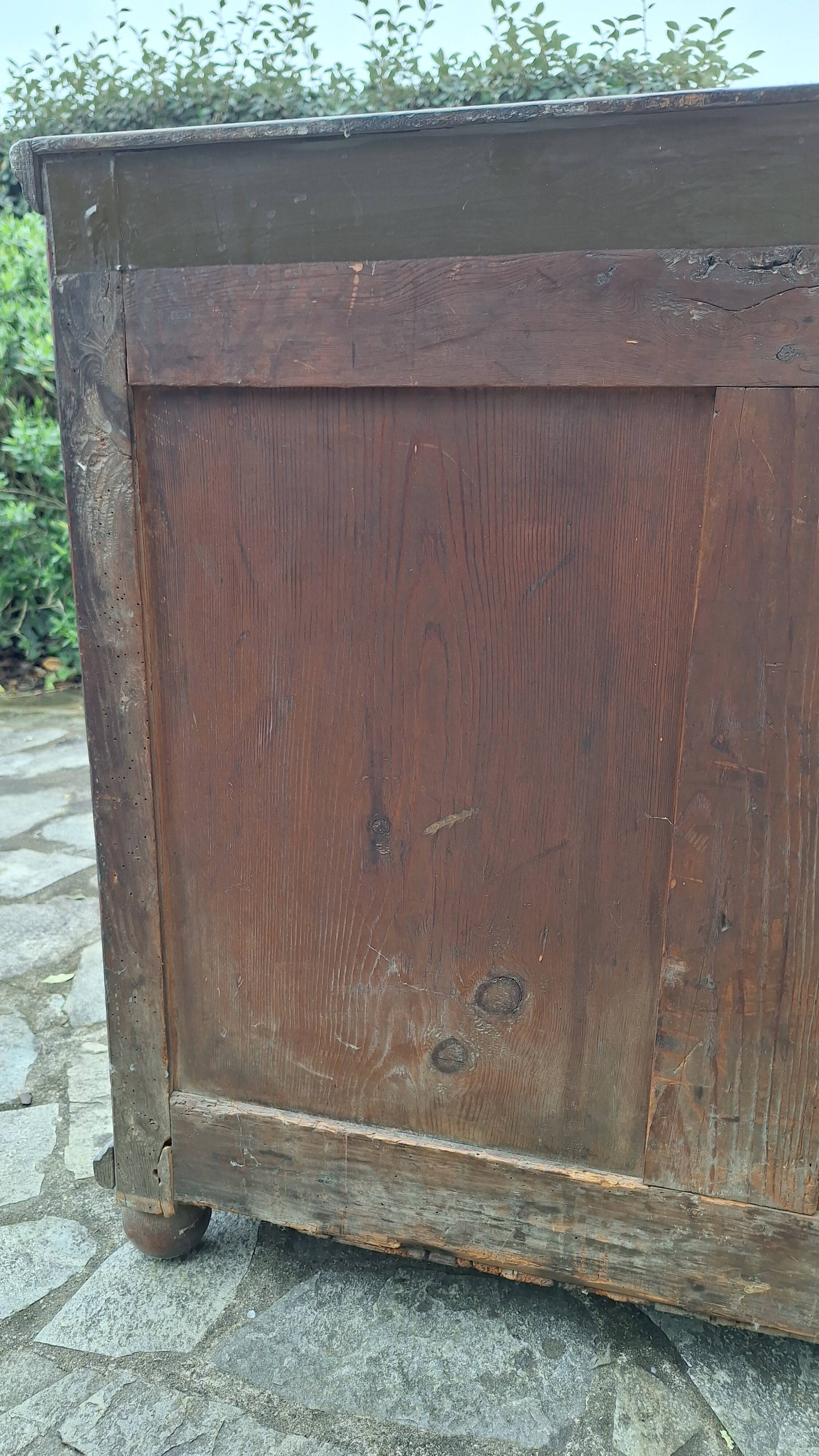 Jacobean style wooden chest of drawers