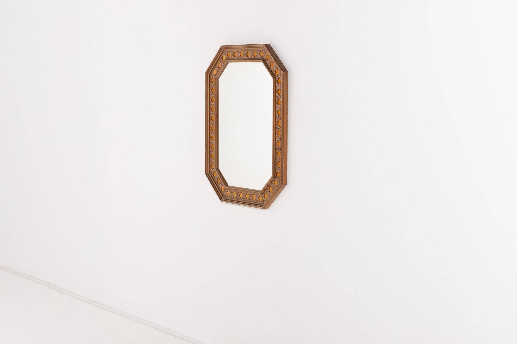 Mid-Century Octagonal Mirror, 1950’s Italy