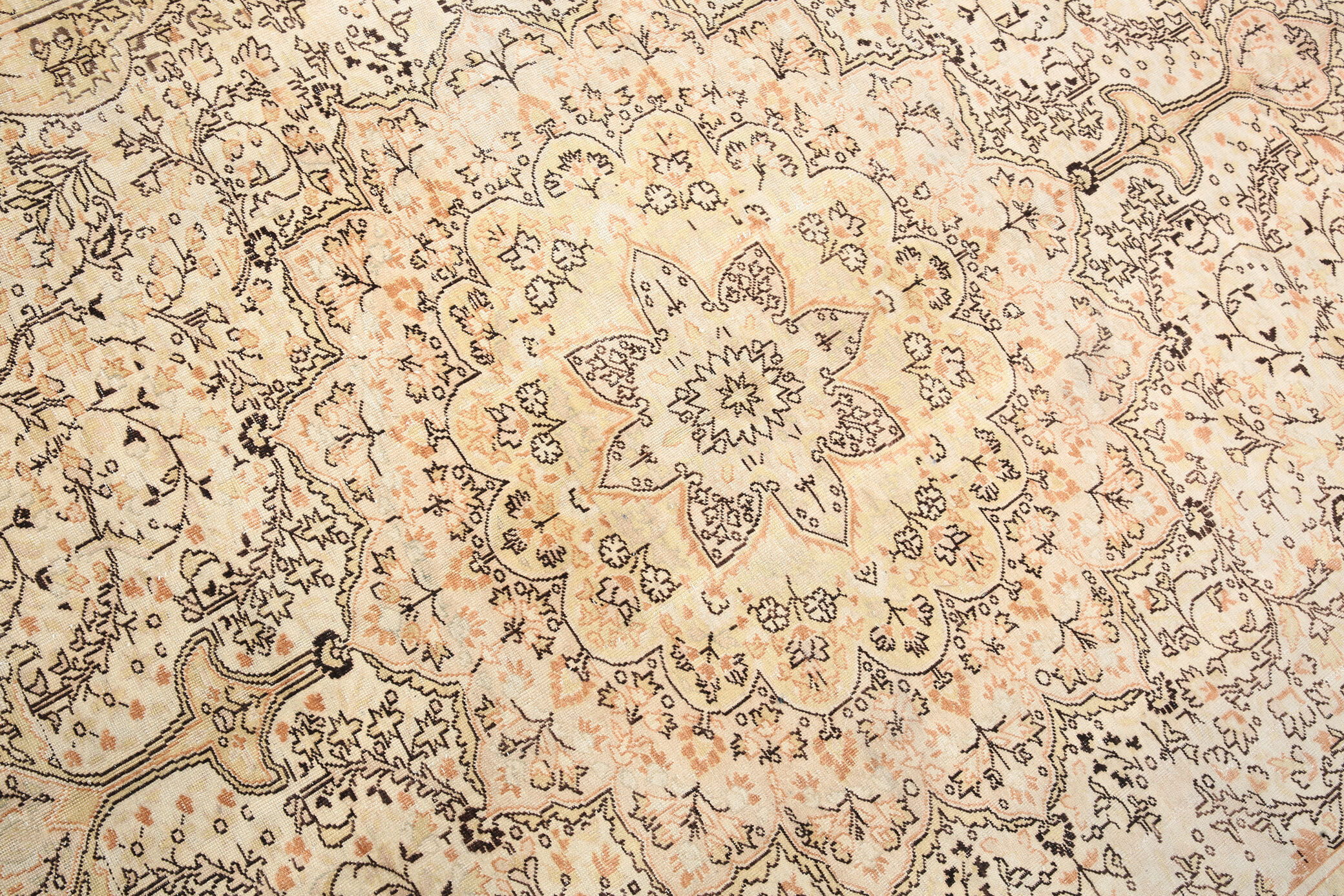 8x12 Beige & Khaki 60s Persian Rug, 242x355Cm