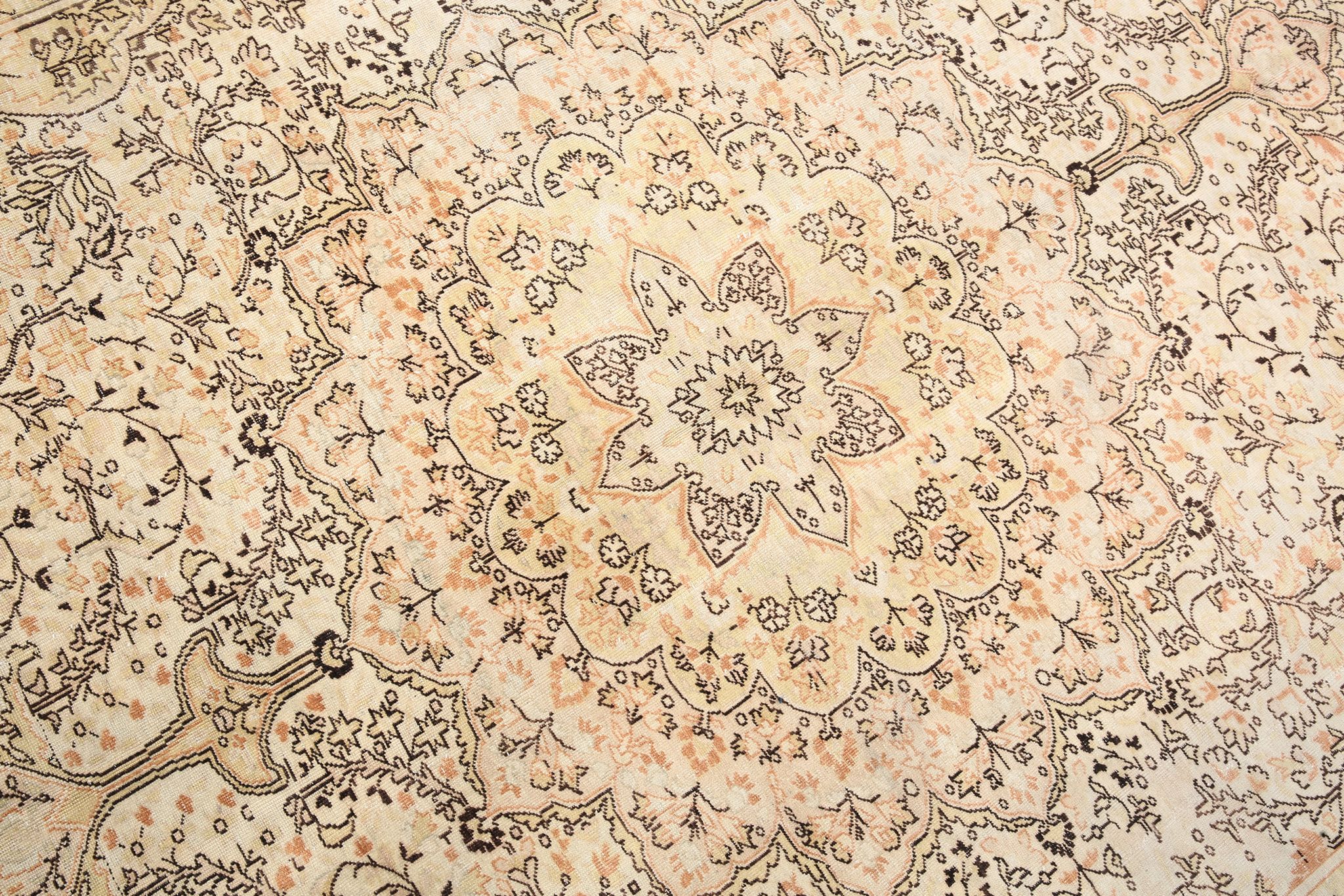 8x12 Beige & Khaki 60s Persian Rug, 242x355Cm