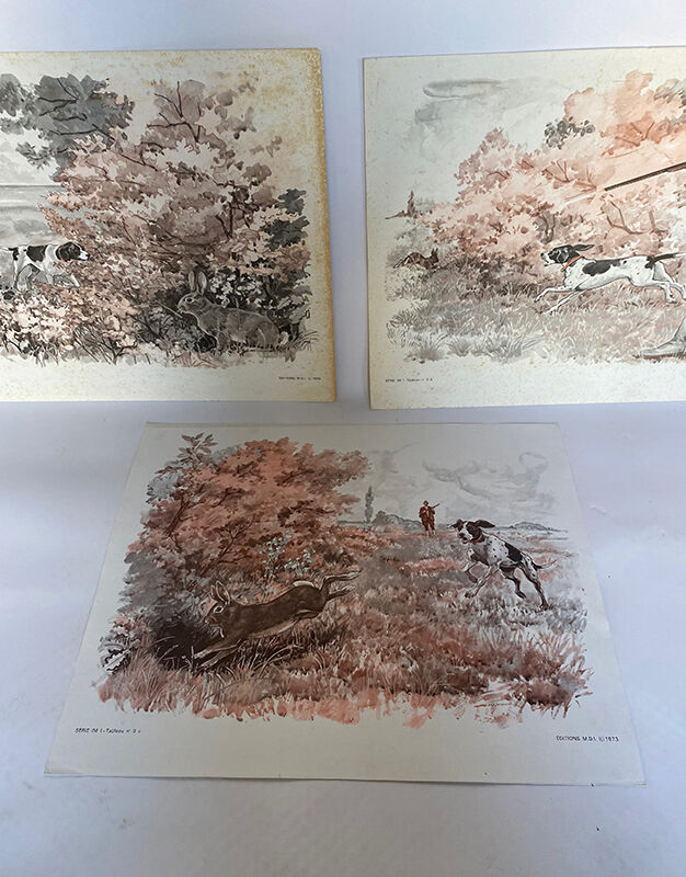 Series of 3 posters 'Hunt & Storm'